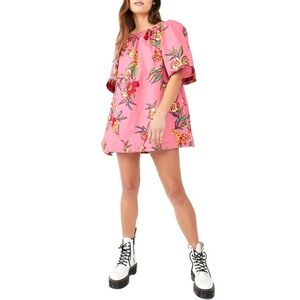 Free People Tunic Women's XS Cottagecore Boho Floral‎ Romantic Flowy Peasant Top